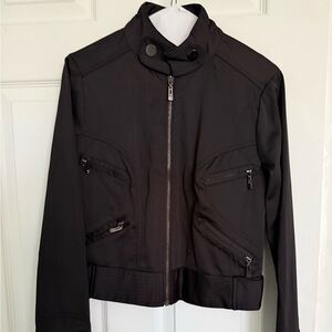 Forever 21 Black Moto  Jacket Y2K sizeM